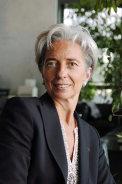 CHRISTINE LAGARDE MINISTRE DE L'ÉCONOMIE, DE L'INDUSTRIE ET DE L'EMPLOI 